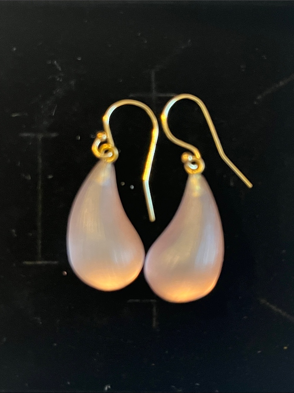 Alexis Bittar Blush Pink Lucite Teardrop Earrings